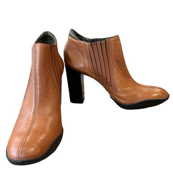 Cole‎ Haan Nike G Series Technical Soles Ankle Boot Size 9.5 Leather Brown - Picture 1 of 13